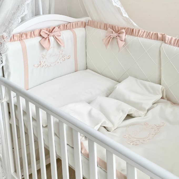 Lenjerie Patut Bebe Copii 6 piese Baby King ivory (13)